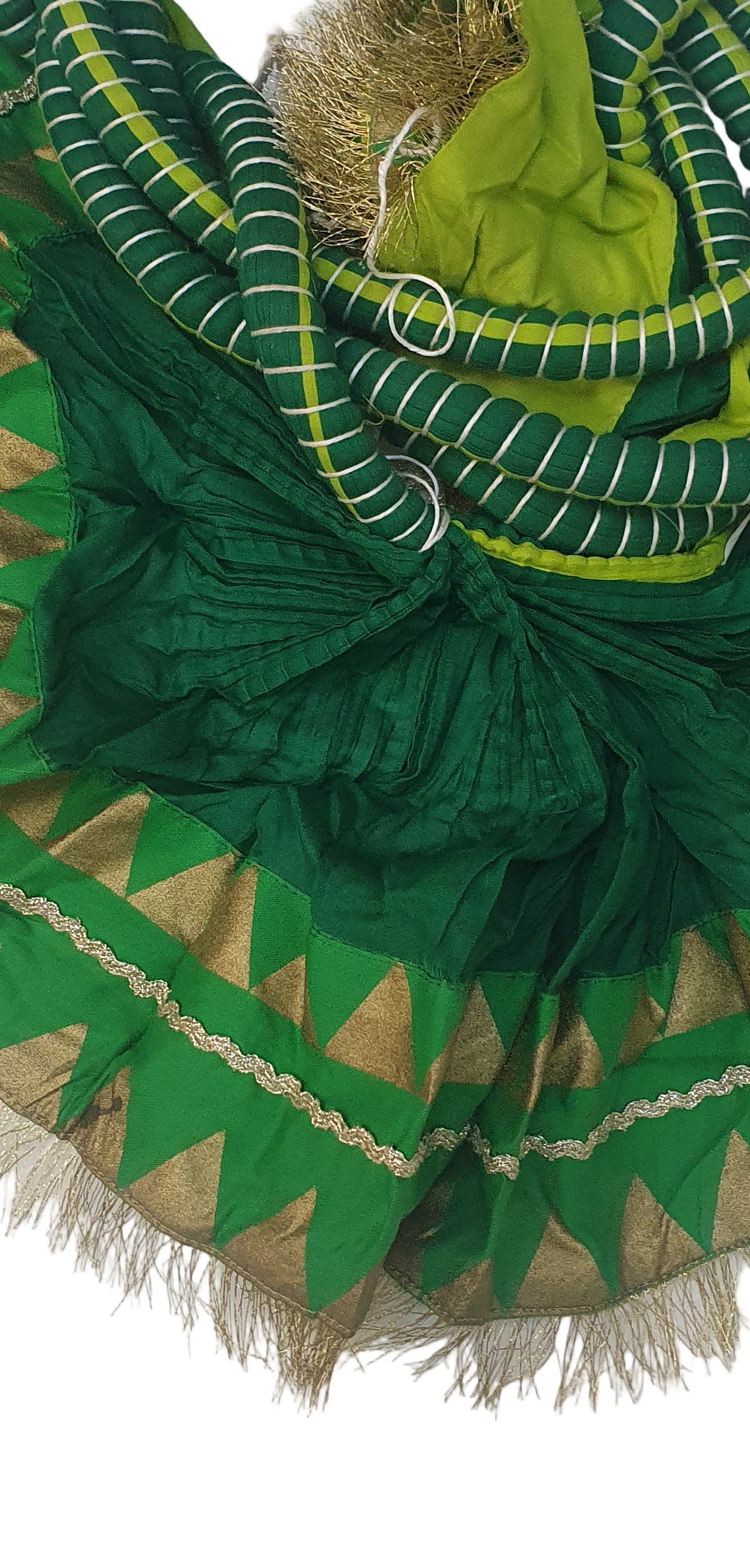 Dark and Light Green J. Crushed Dupatta- Khaas Trends Dubai