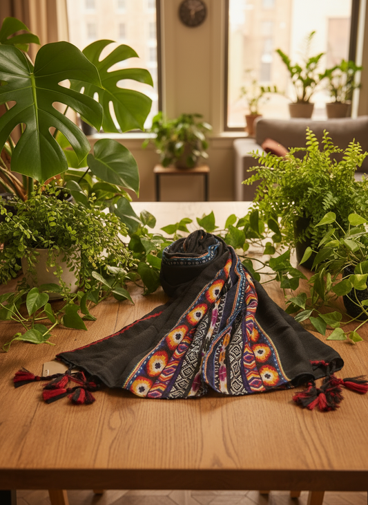 J. Lawn scarf with colorful pattern for Women - khaas Trends Dubai