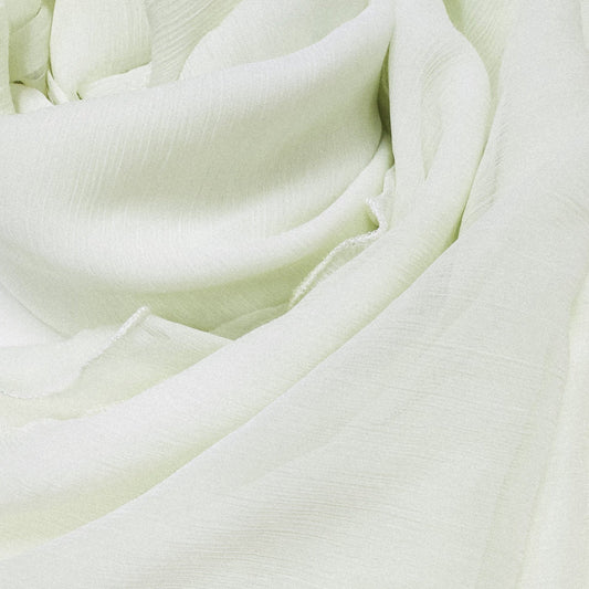 Cross stitch Light Lemon Color Chiffon Dupatta-D52