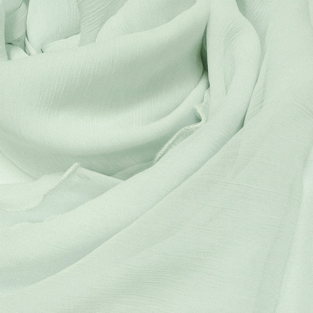 Cross stitch Pale Green Chiffon Dupatta-D80