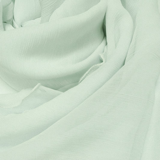 Cross stitch Pale Green Chiffon Dupatta-D80