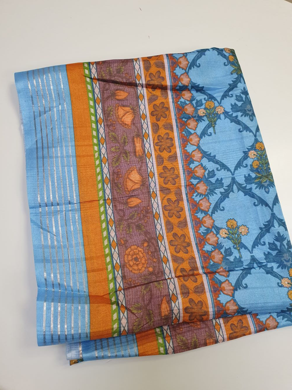 Printed Silk Dupatta-D108