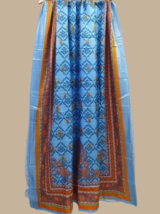 Printed Silk Dupatta-D108