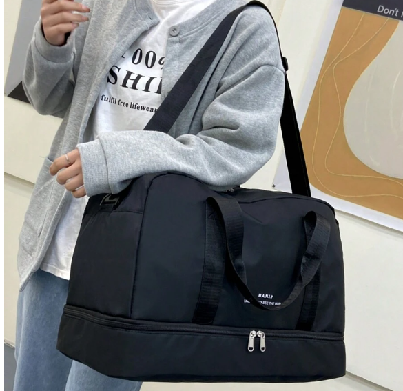 Travel Duffel Bag with Shoe Compartment – Perfect for Gym, Travel, and Weekend Getaways- Khaas Trends Online Dubai