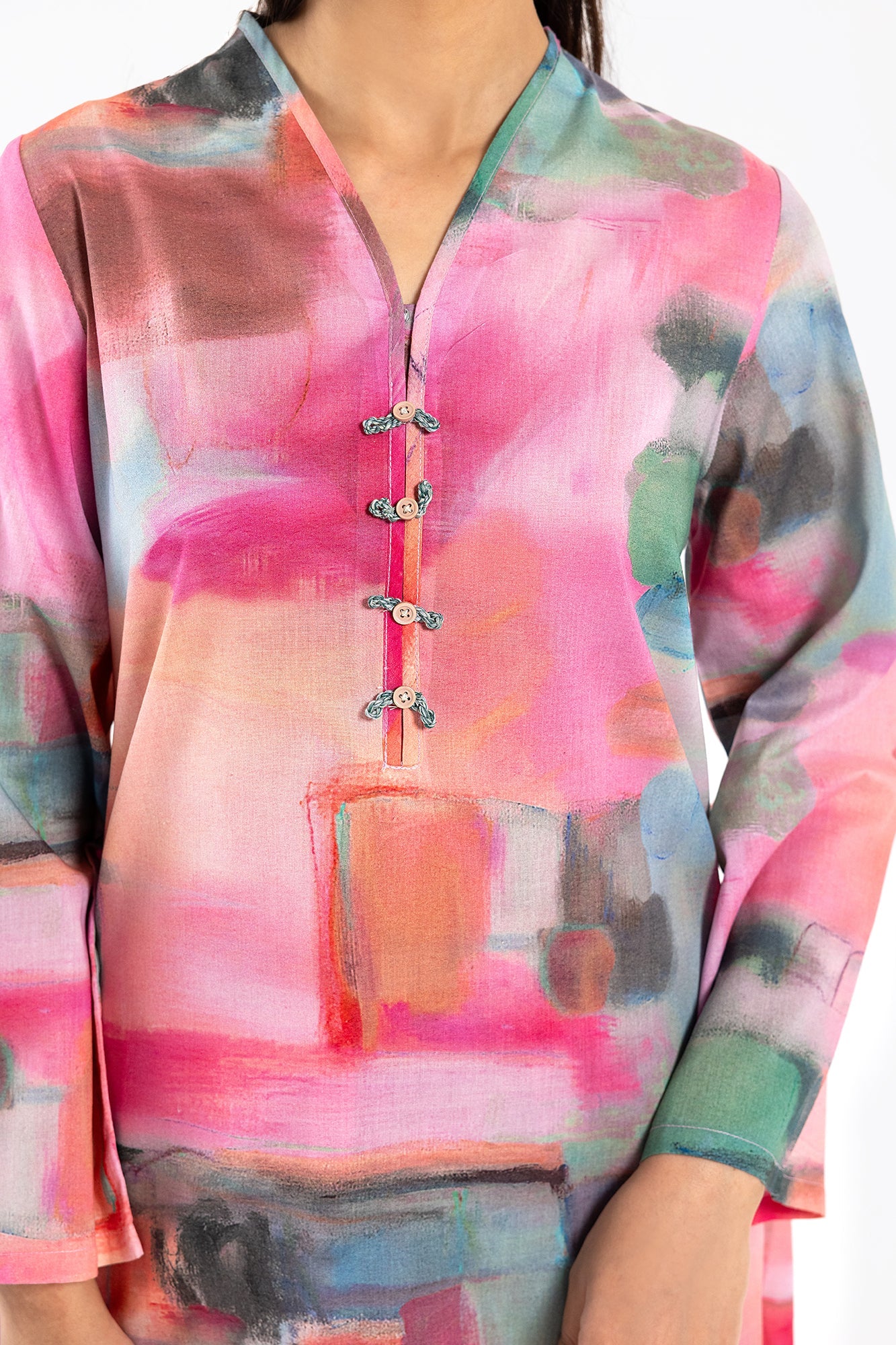 Women Printed Lawn Shirt - Ethnic -Dubai UAE