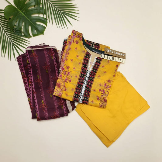 Printed Lawn 3PC-Zellbury-RW3-22