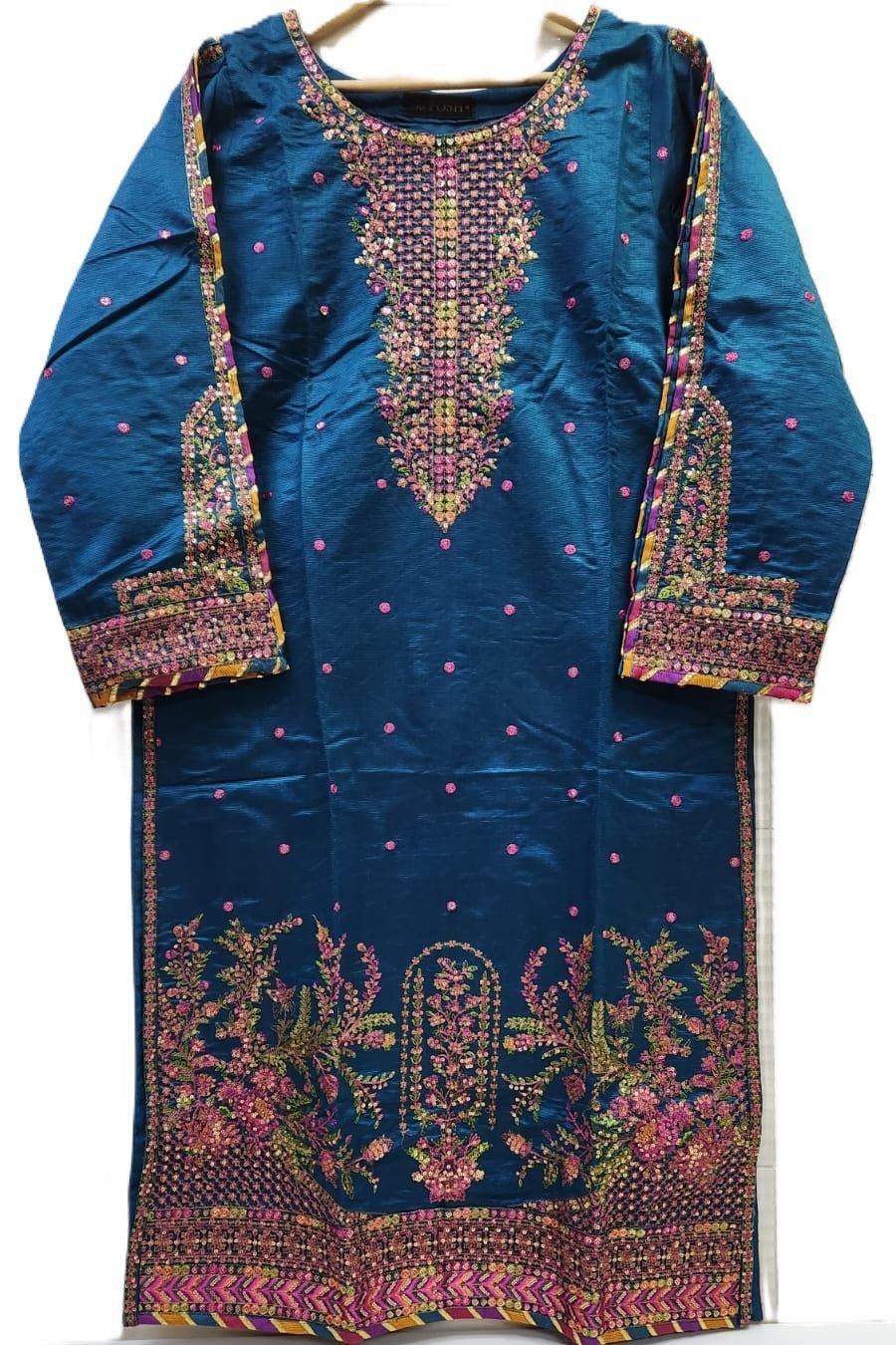 Emboridered Chambray Katan- stitched 3pc-RW3-72