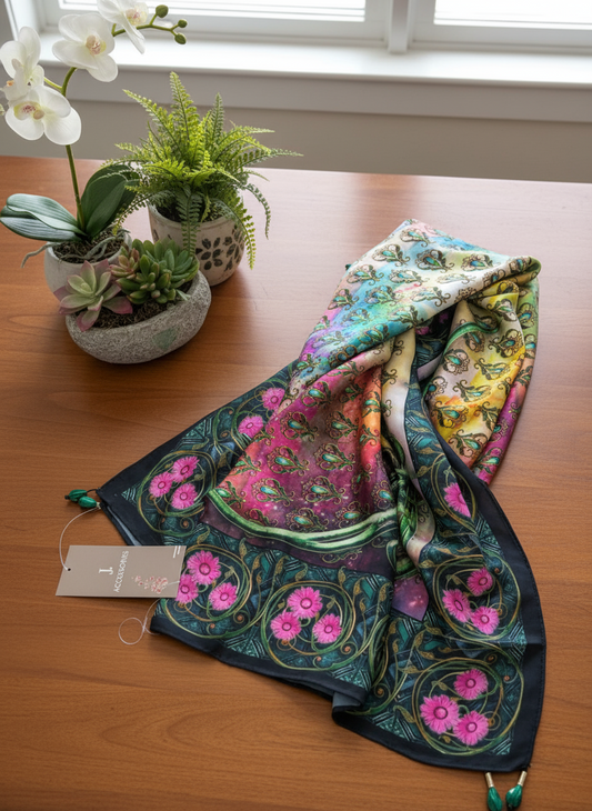 J. Silk Stole/Scarf-D38