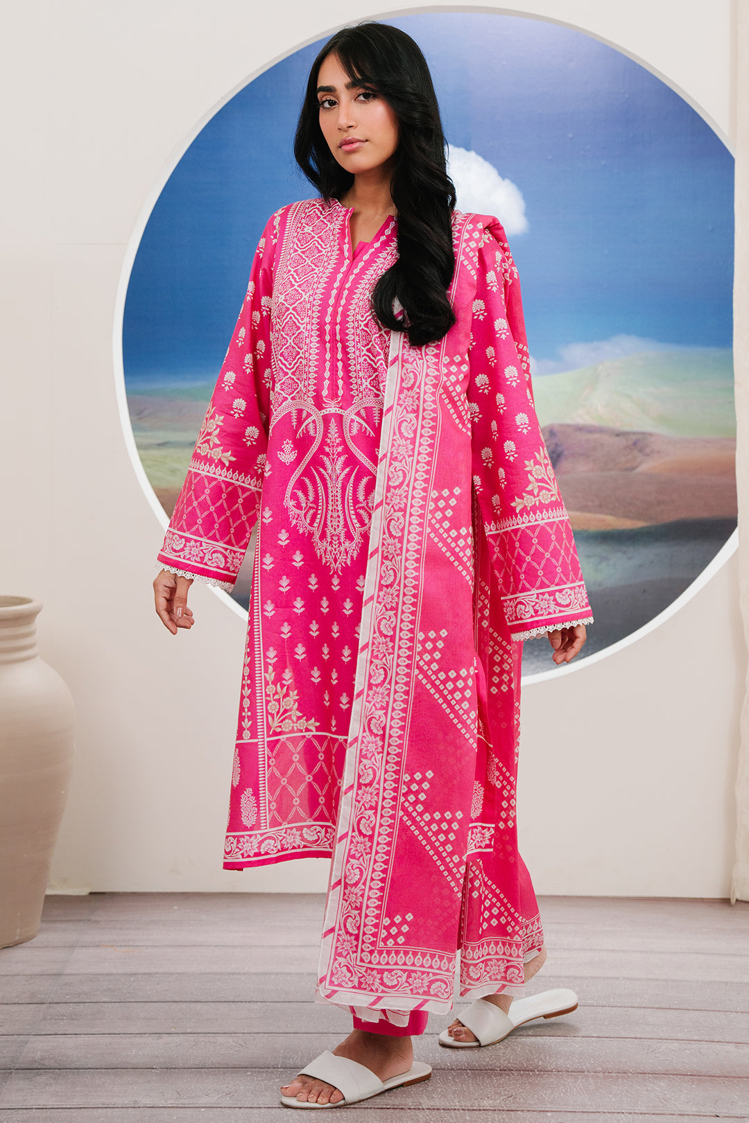 Stitched Printed Lawn 3PC by Zellbury -Women Dubai