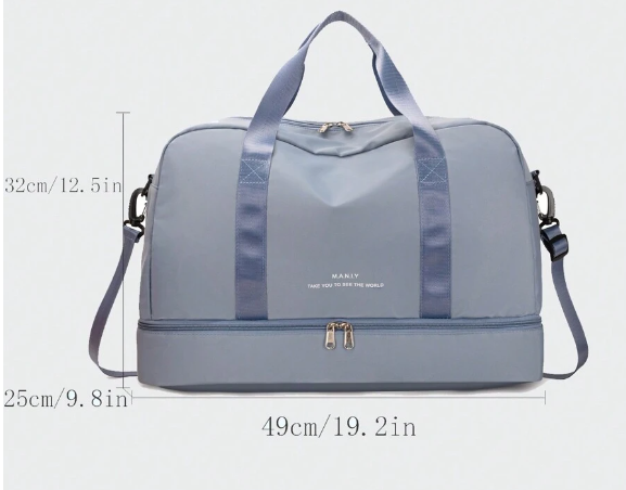 Dimensions of Blue Travel Bag-Khaas Trends Online