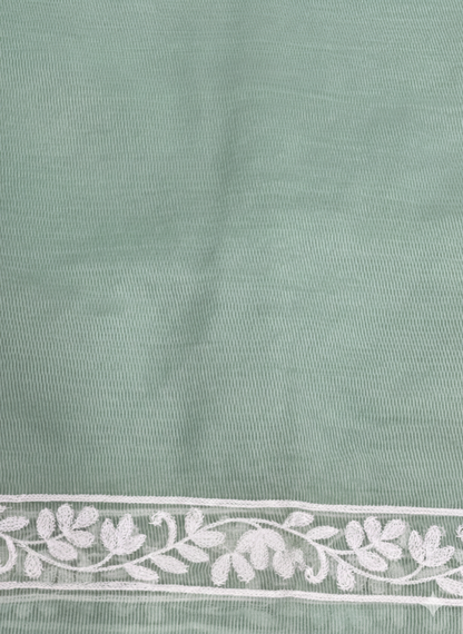 Cross Stitch  Embroidered Cotton Net Dupatta