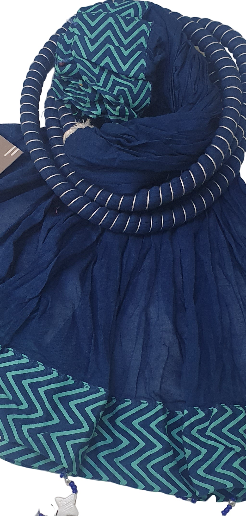 Blue J. Crushed Dupatta-Khaas Trends Dubai