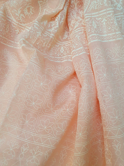 Peach J. Lawn Dupatta- Online Dubai-Khaas trends