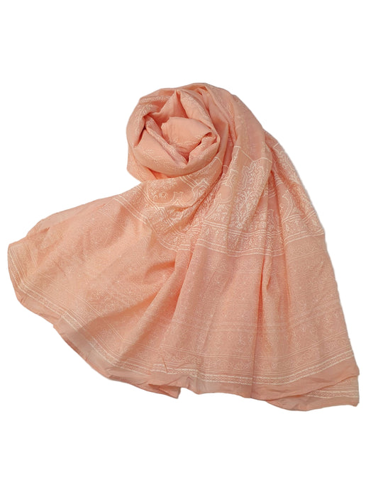 Peach J. Lawn Dupatta