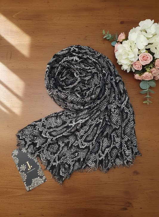 J. Lawn Printed Stole/Scarf-D42