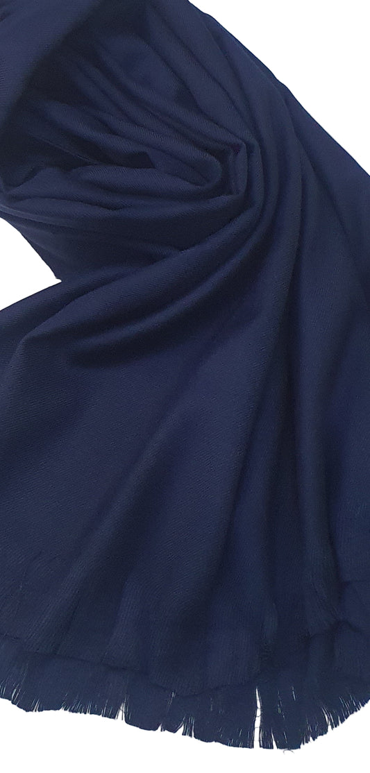 J. Navy Blue Winter Shawl