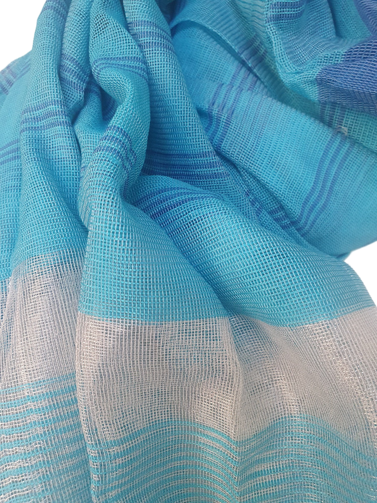 Blue and White J. Net Dupatta for women -Khaas Trends Online