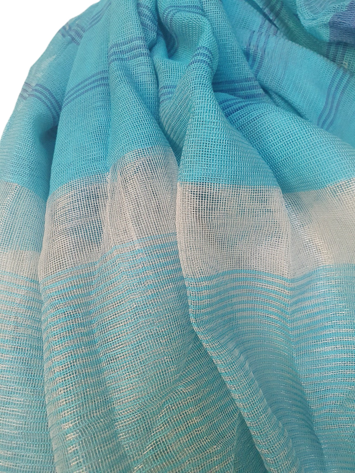 J. Blue and White Net Dupatta for women -Khaas Trends Online
