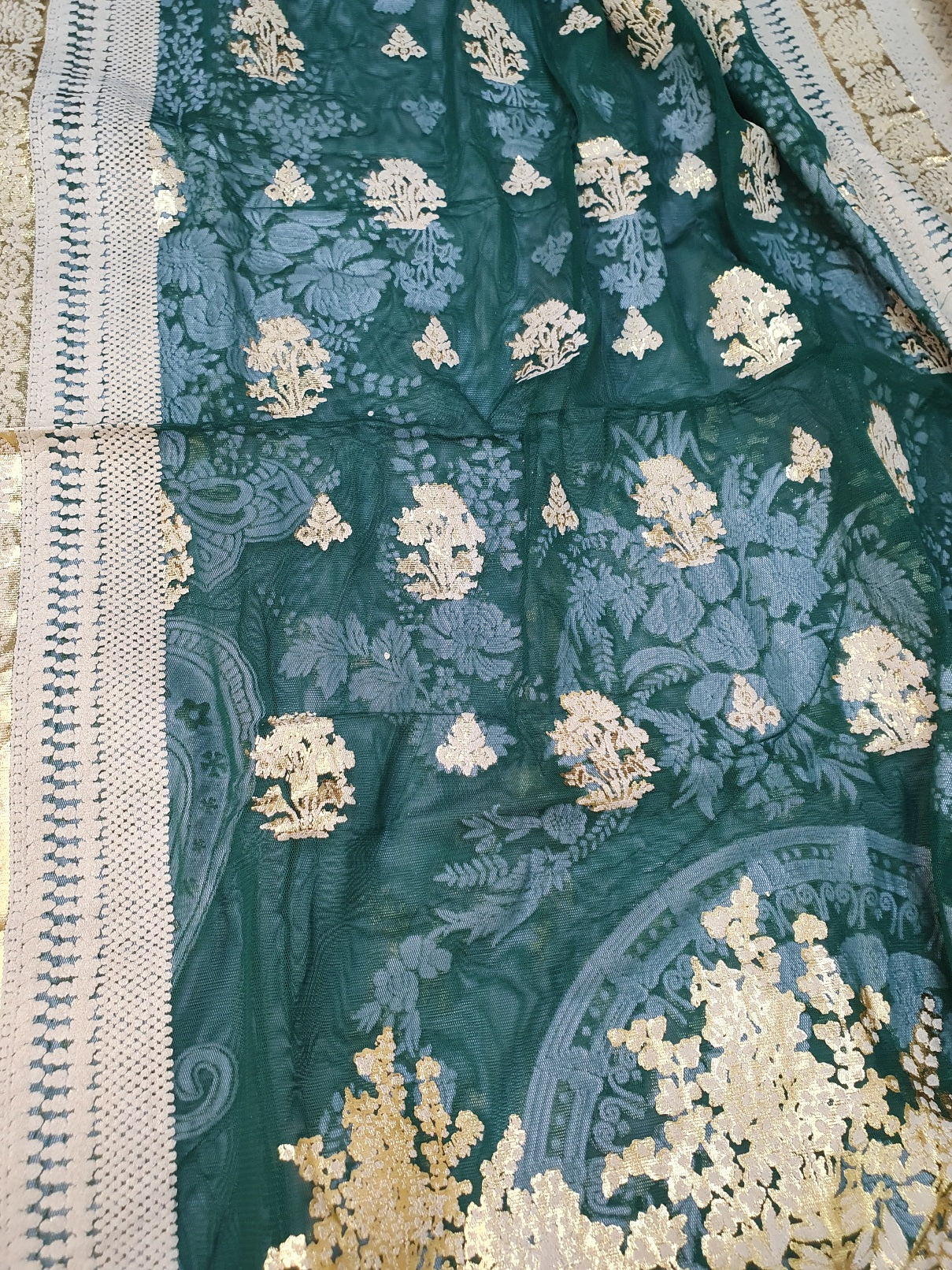 J. formal Green net Dupatta- Online Khaas Trends