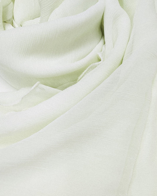 Cross stitch White with yellowish tint Chiffon Dupatta-D52