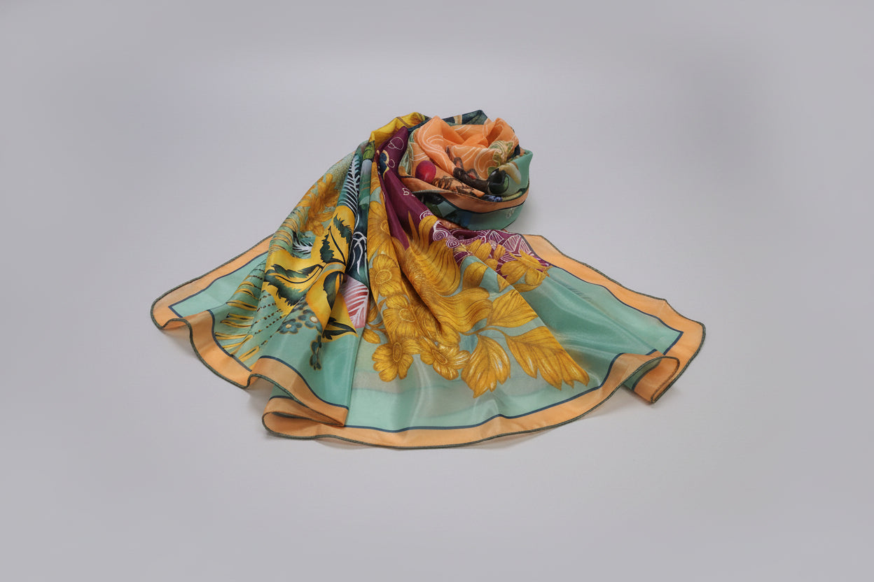 Printed Silk Dupatta for women