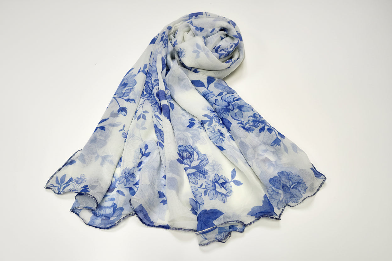 Light Blue Chiffon Dupatta