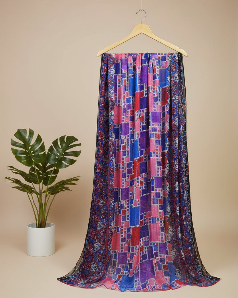 Multicolor Chiffon Dupatta