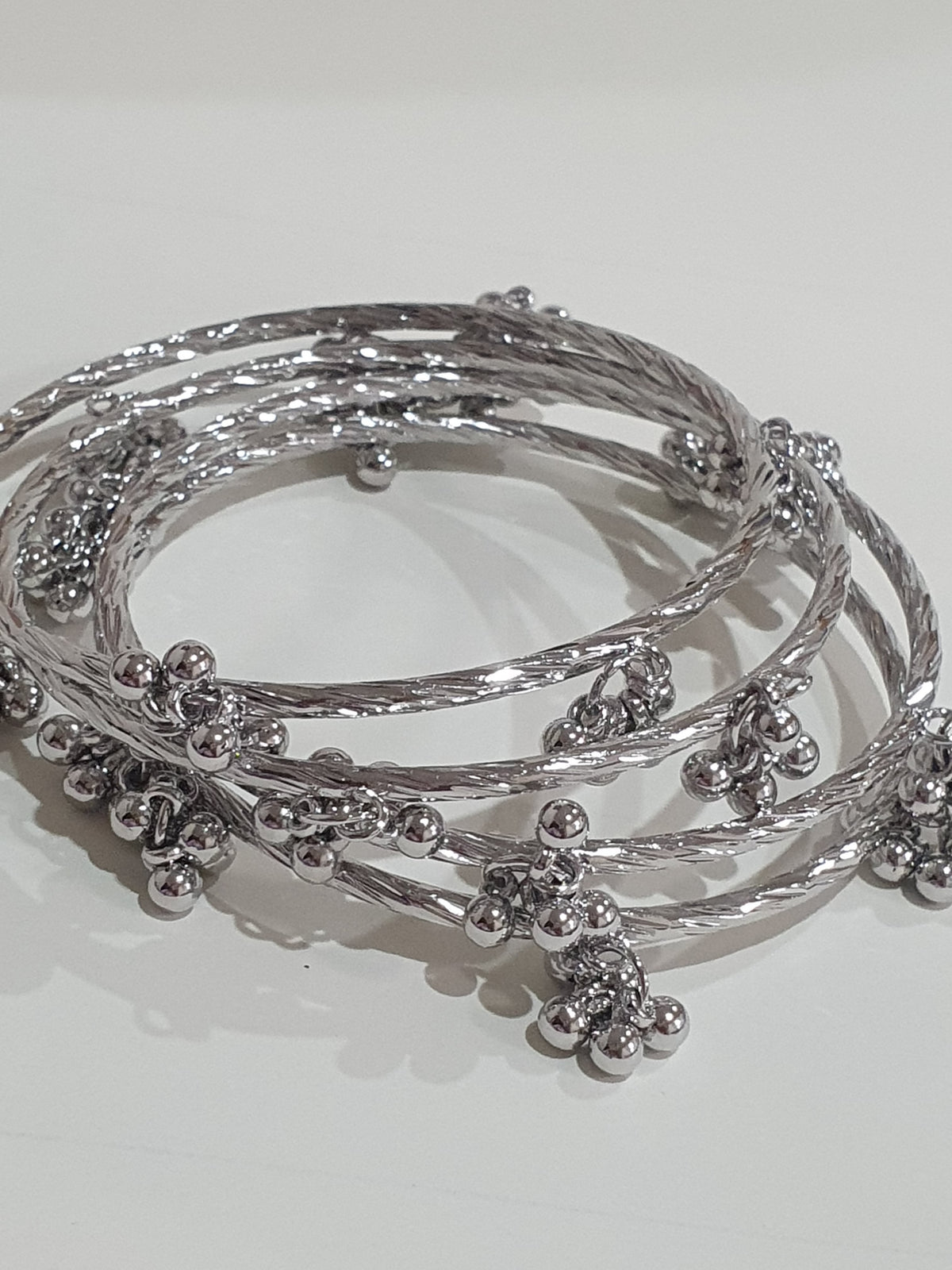 Silver Kashmiri Bangles Set of 4 -J27
