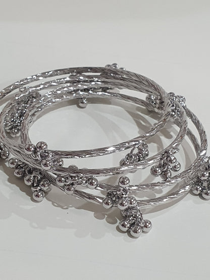 Silver Kashmiri Bangles Set of 4 -J27