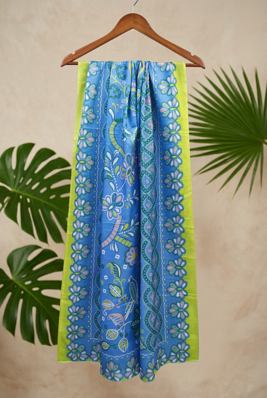Printed  Silk Dupatta-D107
