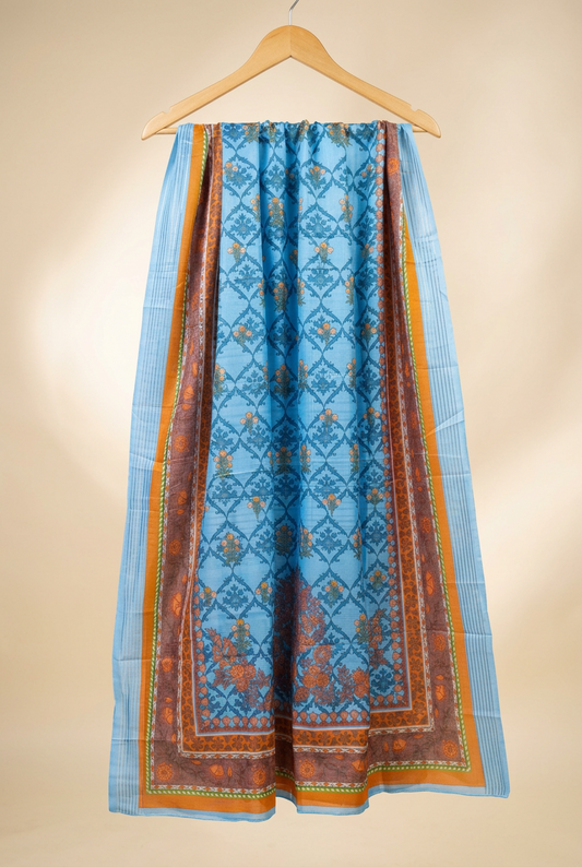 Printed  Silk Dupatta-D108