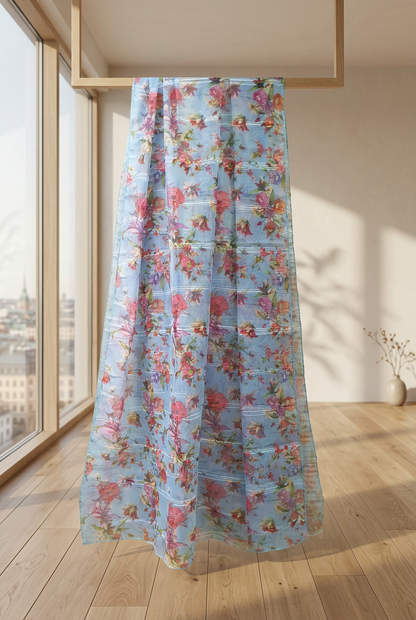 Printed  Net Dupatta-D109