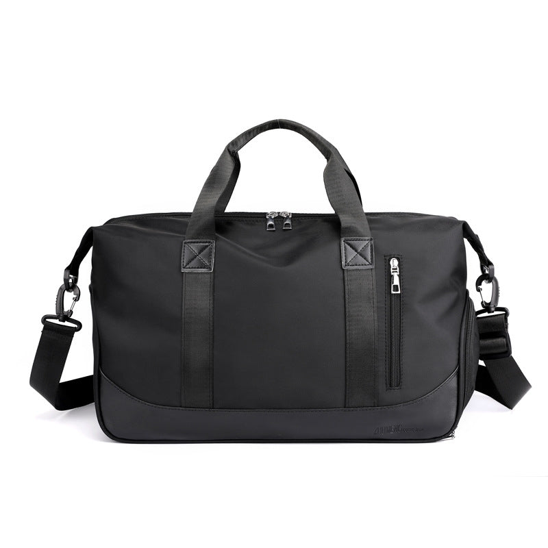 Black Gym & Travel Duffel Bag with Shoe Compartment – Lightweight, Waterproof, and Spacious Weekender Bag for Women-Online Dubai