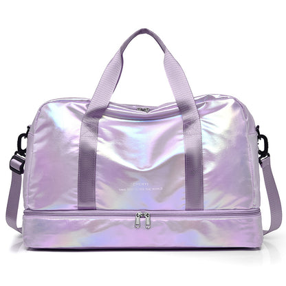Iridescent Travel Duffel Bag with Shoe Compartment -Online Dubai
