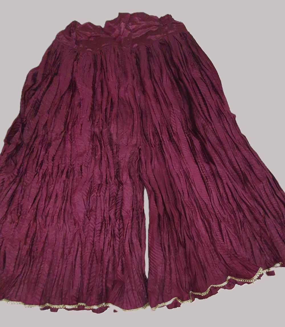 Maria B Inspired Maroon Embroidered Chiffon Suit – Stitched 3pc-RW3-145