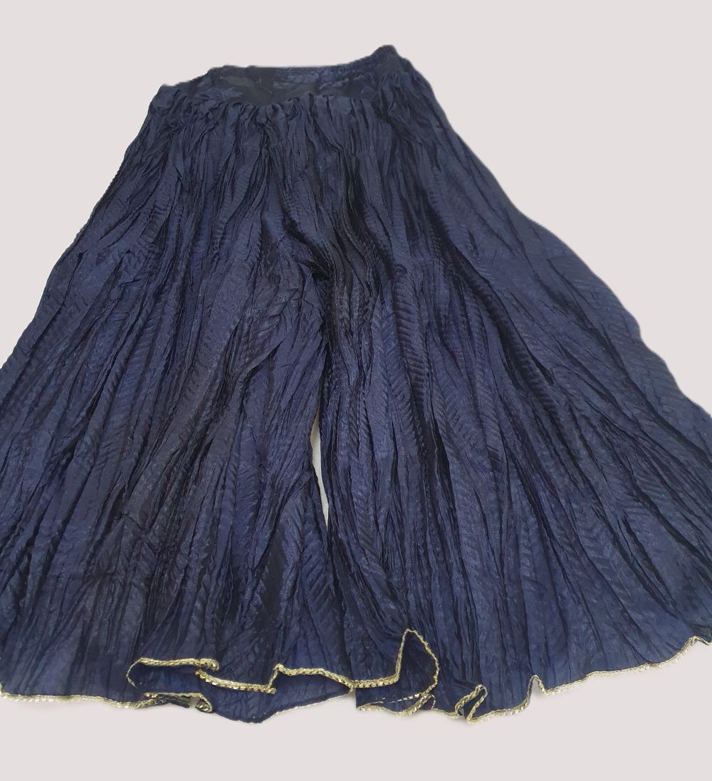 Maria B Inspired Navy Embroidered Chiffon Suit – Stitched 3pc-RW3-147