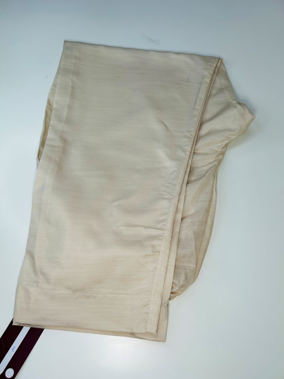 J. Beige Raw Silk Plain Trouser