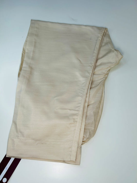 J. Beige Raw Silk Plain Trouser