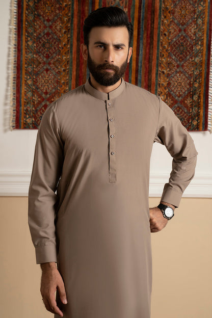 Zellbury Express Oat Meal Shalwar Kameez for Men – Stitched - MRW24