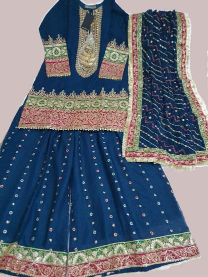 Maria B Inspired Zinc Embroidered Chiffon Suit – Stitched 3pc-RW3-161