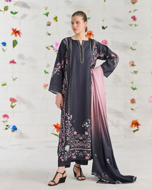 Swiss lawn digital printed 3pc