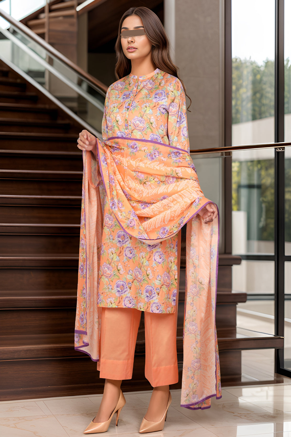 women 3pc ready-to-wear pakistani suit- Dubai-UAE