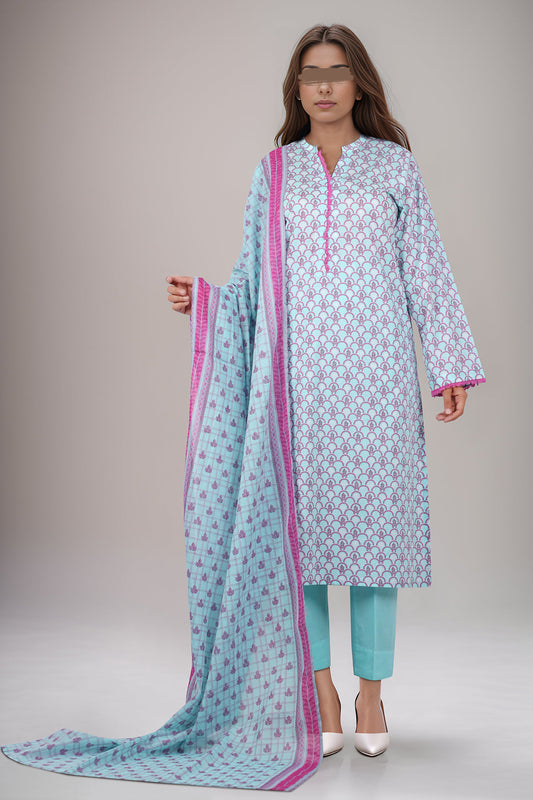 Ready-to-wear printed lawn 3-piece suit by SAYA-Dubai