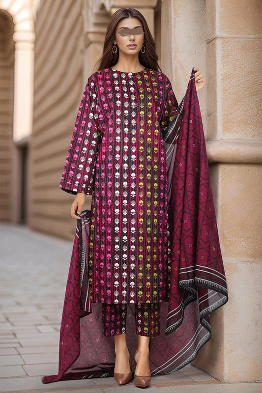 PRINTED  LAWN 3PC-SAYA-ReadyToWear for Women- Online Dubai