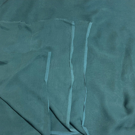 Cross stitch Teal Chiffon Dupatta-D51