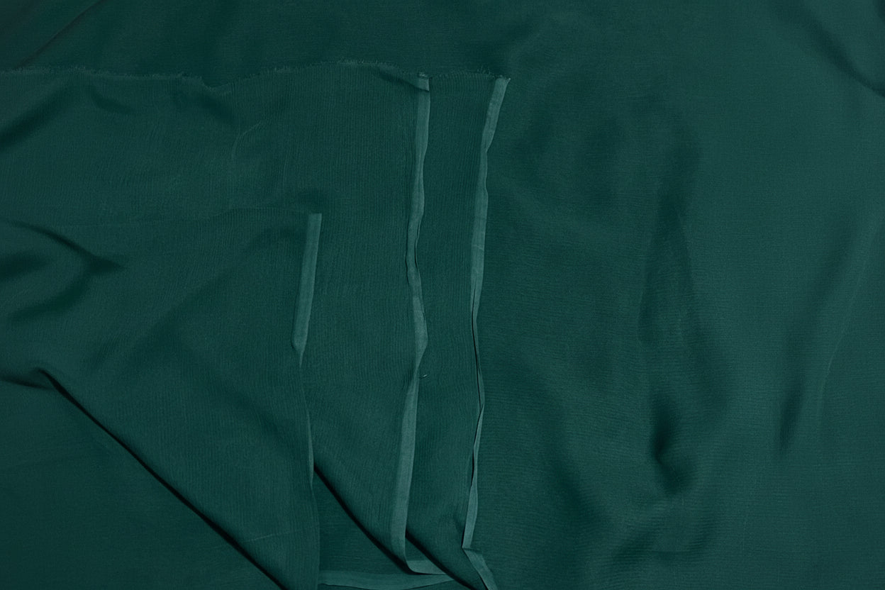 Cross stitch Dark Green Chiffon Dupatta-D58