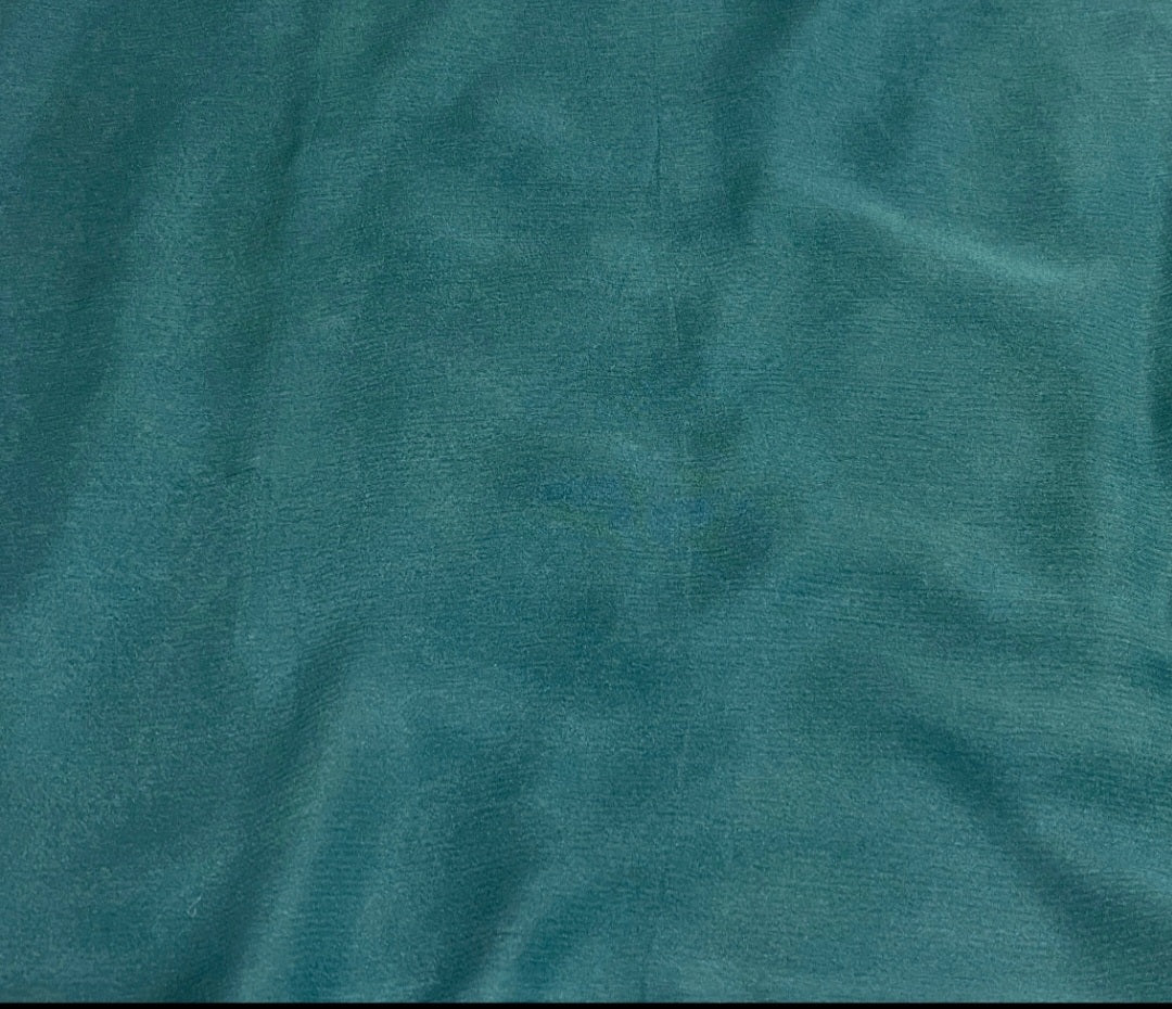 Cross stitch Teal Chiffon Dupatta-D51