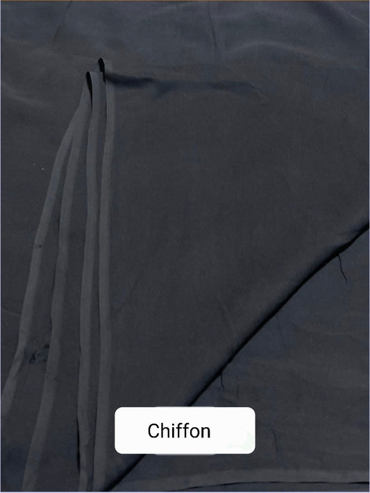 Cross stitch Black Chiffon Dupatta-D53
