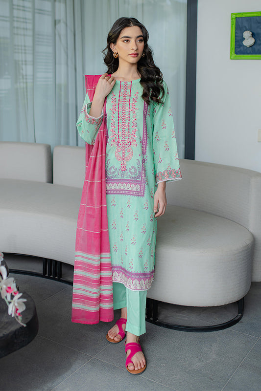 Embroidered Lawn 3PC ladies pakistani suit -zellbury
