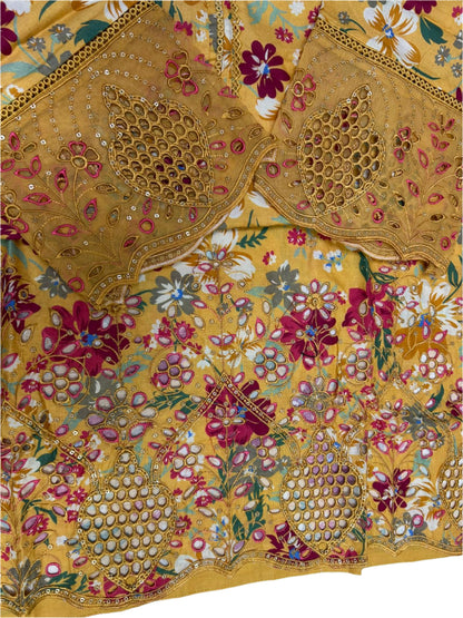 BInSaeed lawn Shirt with Boring and Embroidered work-Online Dubai
